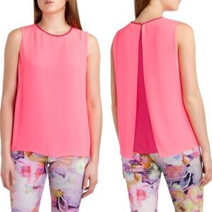 TED BAKER London Alys Contract Top Mid Pink Sz 0